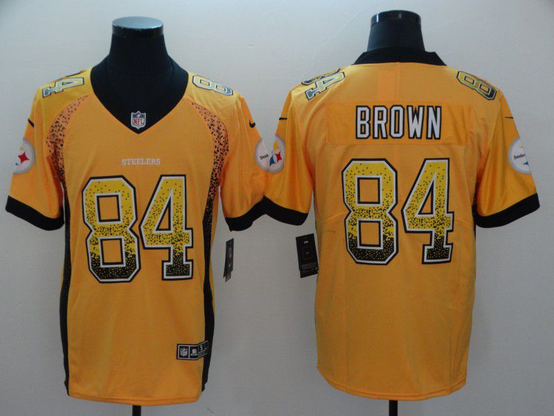 Men Pittsburgh Steelers #84 Brown Yellow Nike Drift Fashion Color Rush Limited NFL Jerseys->minnesota vikings->NFL Jersey